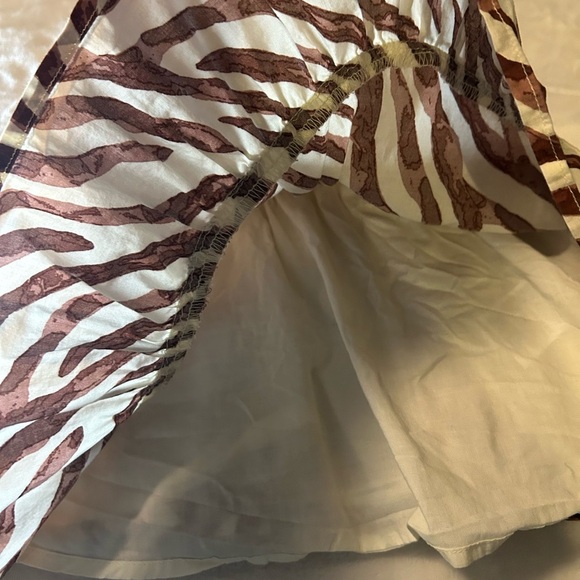 Janie and Jack Zebra Striped Dress in Brown and White - Picture 4 of 7